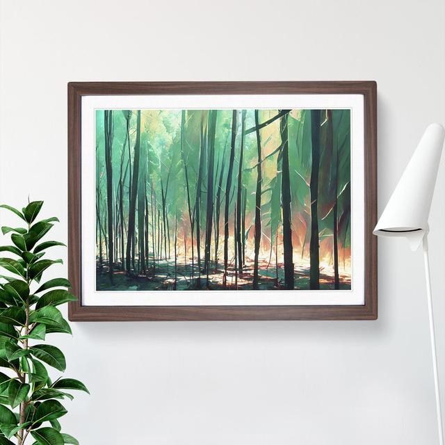 Dreamlike Abstract Forest Vol.2 - Single Picture Frame Print Metro Lane Size: 25cm H x 34cm W x 2cm D, Frame Colour: Walnut Framed on Productcaster.