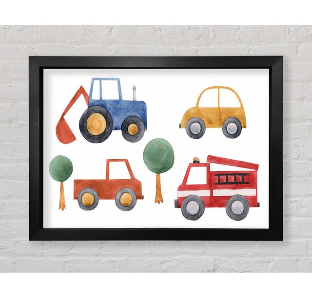 Childrens Vehicle Collection - Single Picture Frame Art Prints Rosalind Wheeler Size: 59.7cm H x 84.1cm W x 3.4cm D on Productcaster.