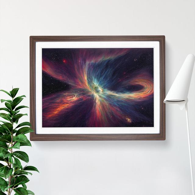 Magnificent Cosmos - Single Picture Frame Print Metro Lane Size: 25cm H x 34cm W x 2cm D, Frame Colour: Walnut on Productcaster.