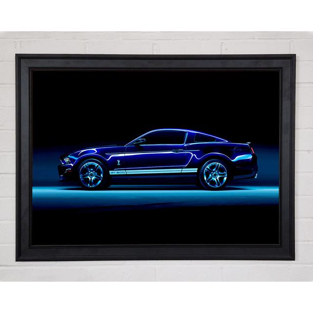 Mustang GT500 - Einzelner Bilderrahmen Kunstdrucke Brayden Studio Größe: 59,7 cm H x 84,1 cm B x 1,5 cm T, Format: Poster mit metallgrauem Rahmen on Productcaster.