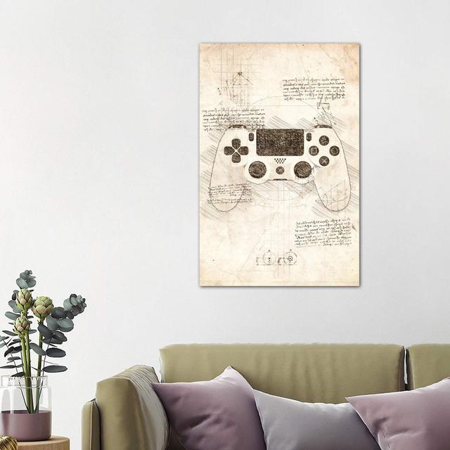 Playstation 4 Gamepad by Cornel Vlad - Wrapped Canvas Print Borough Wharf Size: 101.6cm H x 66.04cm W x 3.81cm D on Productcaster.