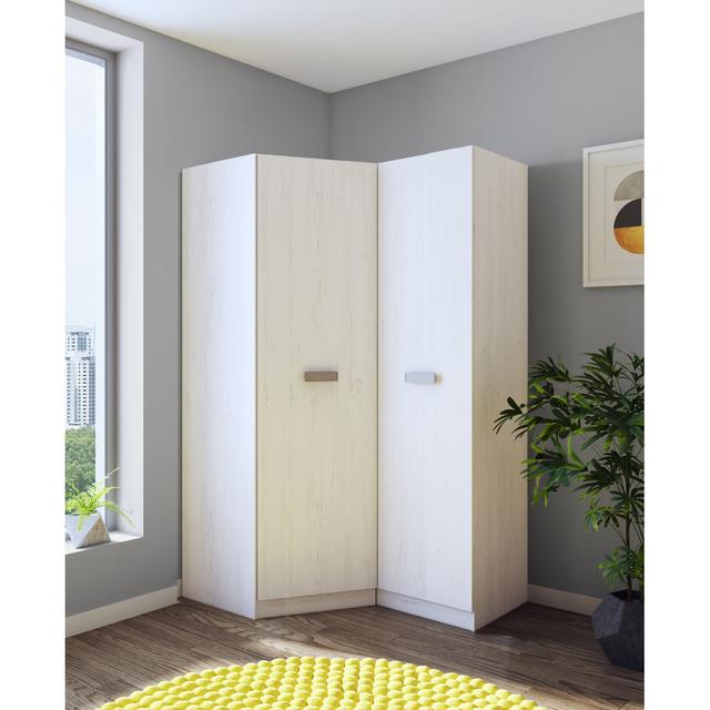 2 Door Manufactured Wood Wardrobe 17 Stories Colour: Andersen pine on Productcaster.