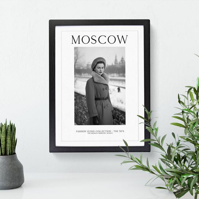 Fashion Travel Poster Woman Moscow Russia Happy Larry Size: 34cm H x 25cm W x 2cm D on Productcaster.