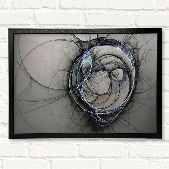 Grey Planet Twist Framed Print Ivy Bronx Size: 21cm H x 29.7cm W on Productcaster.