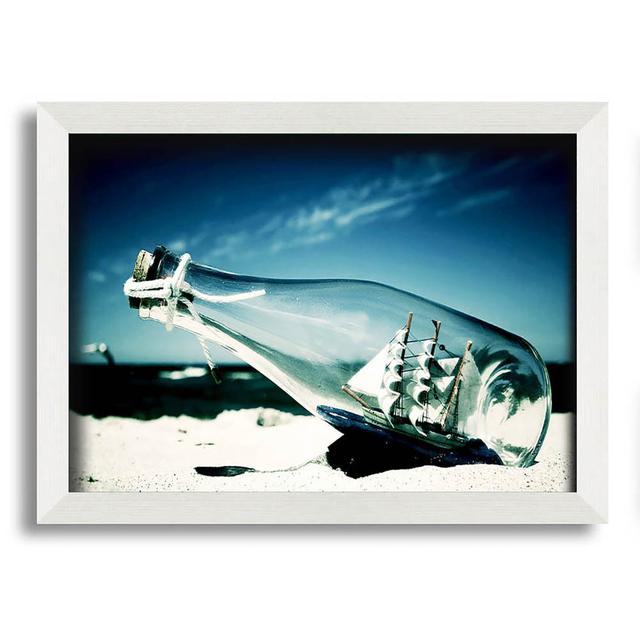 Message in a Bottle - Single Picture Frame Art Prints Longshore Tides Size: 59.7cm H x 84.1cm W x 10cm D on Productcaster.