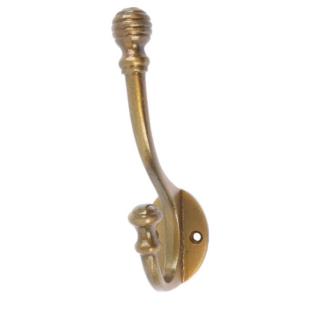 Hammer & Tongs - Ball End Hat & Coat Hook - W35mm x H135mm - Brass (Set of 10) Hammer and Tongs on Productcaster.