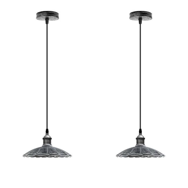 Contreras 1 - Light Painted Dome Pendant (Set of 2) Breakwater Bay Shade Colour: Brushed Silver, Bulb Type: NA, Bulb Included: No on Productcaster.