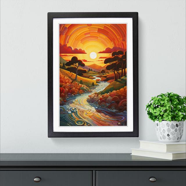 Landscape Orphism No.2 - Print Alpen Home Frame Colour: Black , Size: 64cm H x 46cm W x 2cm D on Productcaster.