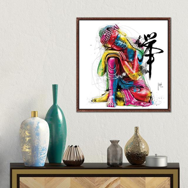 Bouddha Feng Shui by Patrice Murciano - Floater Frame Gallery-Wrapped Canvas Giclée on Canvas Langley Street Frame Colour: Classic Wood, Size: 45.72cm on Productcaster.