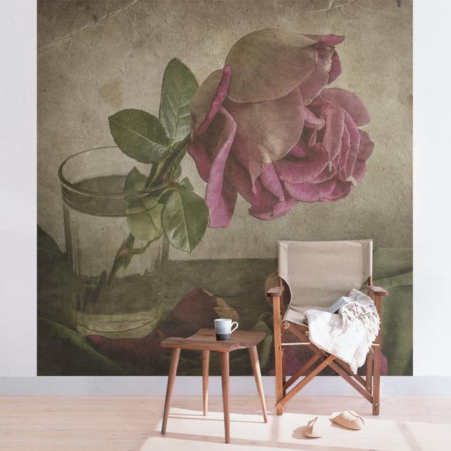 Tear of a Rose Semi-Gloss Wallpaper Roll East Urban Home Material quality: Standard (110g/m²), Size: 1.92m x 192cm on Productcaster.