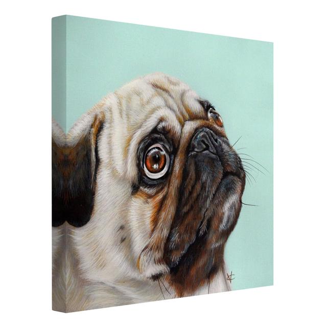 Leinwandbild Reward for Pug Ebern Designs Format: Leinwand, Größe: 40 cm H x 40 cm B on Productcaster.