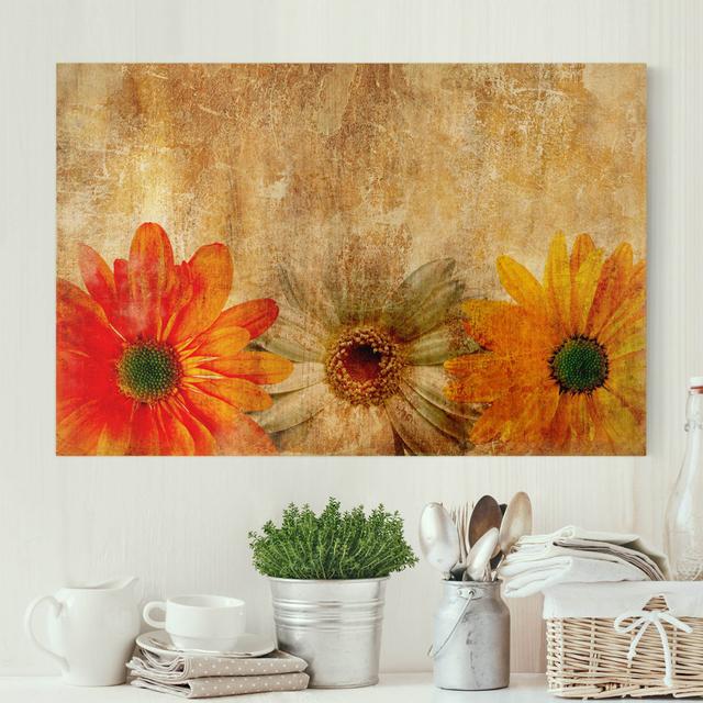 Vintage Flower Mix - Wrapped Canvas Print Rosalind Wheeler Format: 320g/m² Canvas, Size: 40cm H x 60cm W on Productcaster.