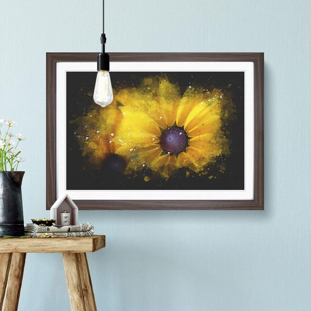 Yellow Coneflowers - Picture Frame Painting Print East Urban Home Frame Option: Walnut Framed, Size: 24cm H x 33cm W x 2cm D on Productcaster.