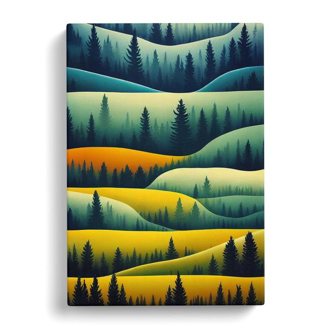 Waynesville Spring Forest Layers - Wrapped Canvas Graphic Art Alpen Home Size: 76cm H x 50cm W on Productcaster.