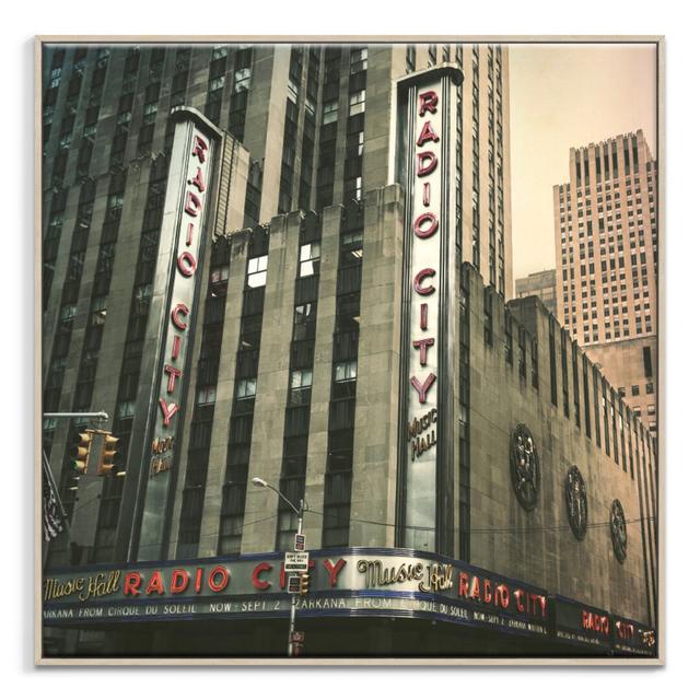 'Radio City' Photograph on Canvas East Urban Home Frame Options: Timber, Size: 102cm H x 102cm W on Productcaster.