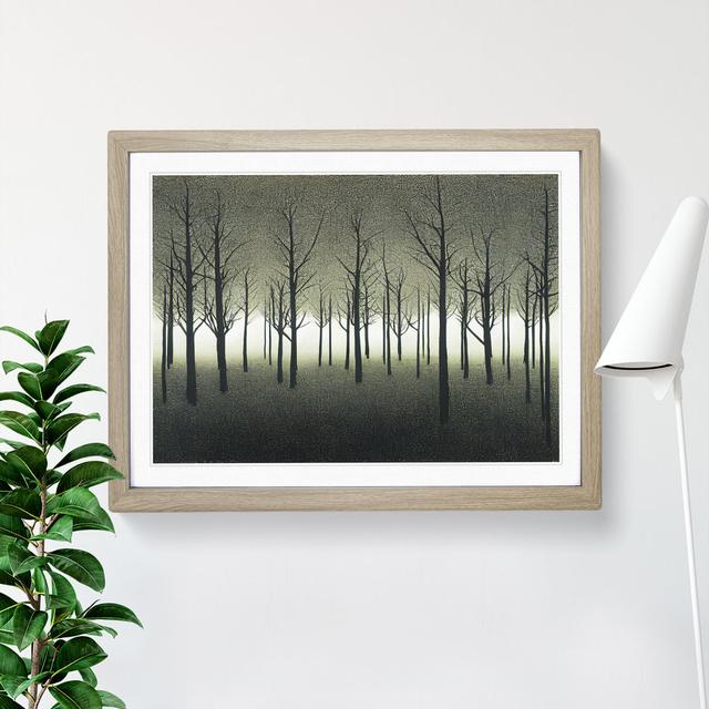 Illuminating Forest - Single Picture Frame Print Marlow Home Co. Size: 34cm H x 46cm W x 2cm D, Frame Colour: Oak on Productcaster.