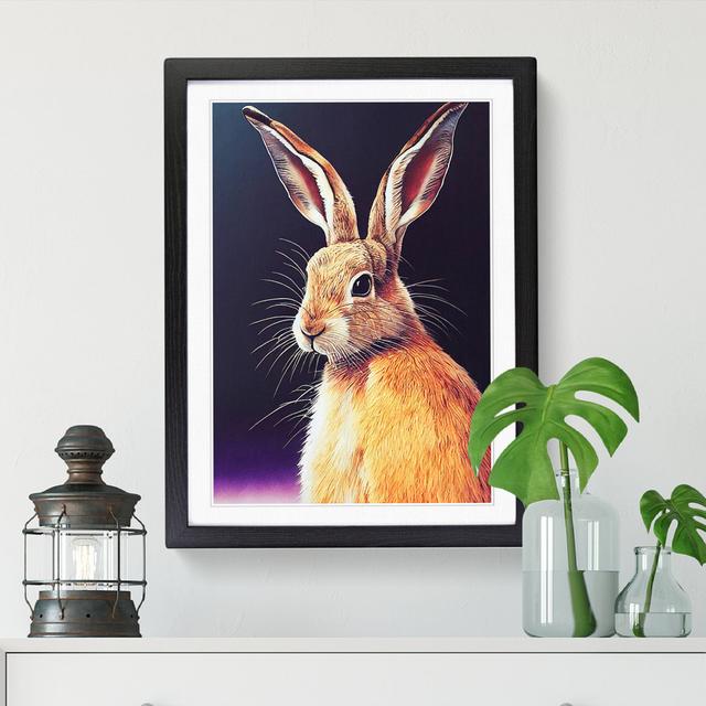 Lilleeana Hare Painting Painted - Picture Frame Print Brambly Cottage Size: 64cm H x 46cm W x 2cm D, Frame Option: Walnut on Productcaster.