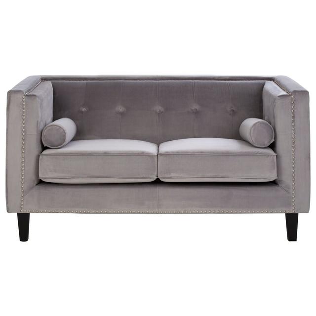 Eliezer Upholstered Sofa Canora Grey Upholstery Colour: Grey on Productcaster.