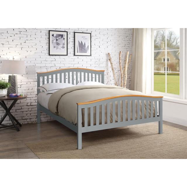 Calhan Bed Frame ClassicLiving Size: Double (4'6), Colour: Grey on Productcaster.