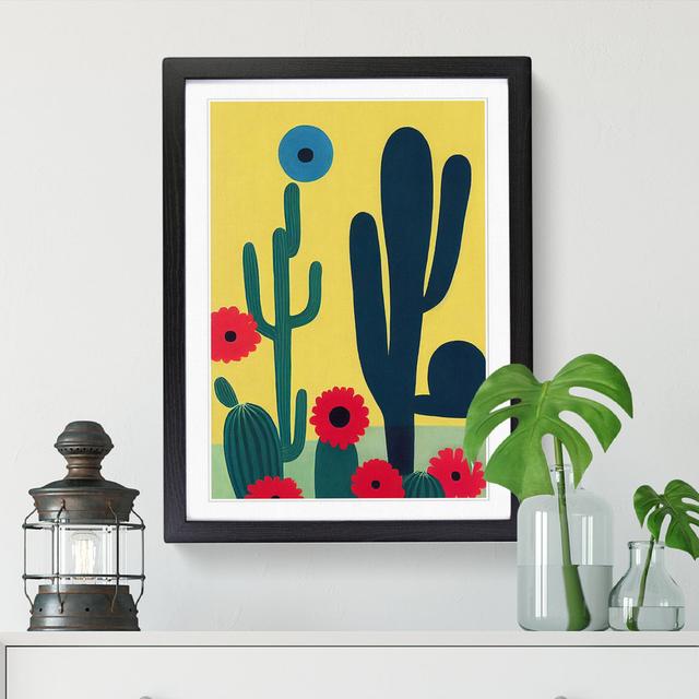 FRM-V0523-343X Cactus Cacti Vol.3 - Single Picture Frame Print Natur Pur Size: 64cm H x 46cm W x 2cm D, Format: Black Framed on Productcaster.