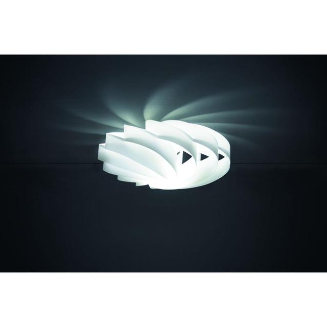 1-Light Flush Mount This Lighting Works Shade Colour: White, Size: 70cm H x 70cm W x 34cm D on Productcaster.