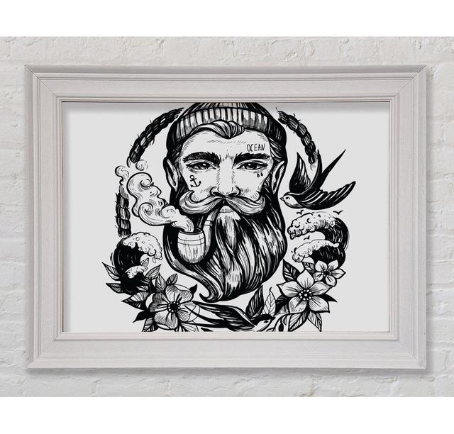 The Bearded Sailor - Single Picture Frame Art Prints Rosalind Wheeler Size: 100cm H x 141.4cm W x 8cm D on Productcaster.