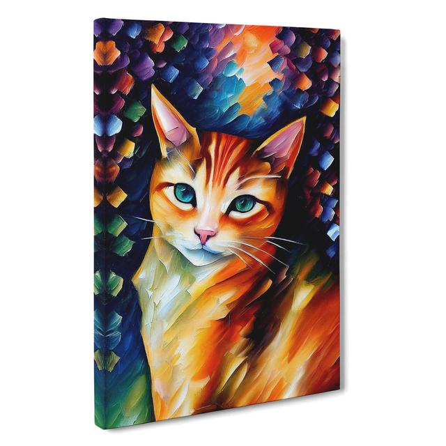 Cat Portrait No.4 - Wrapped Canvas Graphic Art Marlow Home Co. Size: 50cm H x 35cm W on Productcaster.