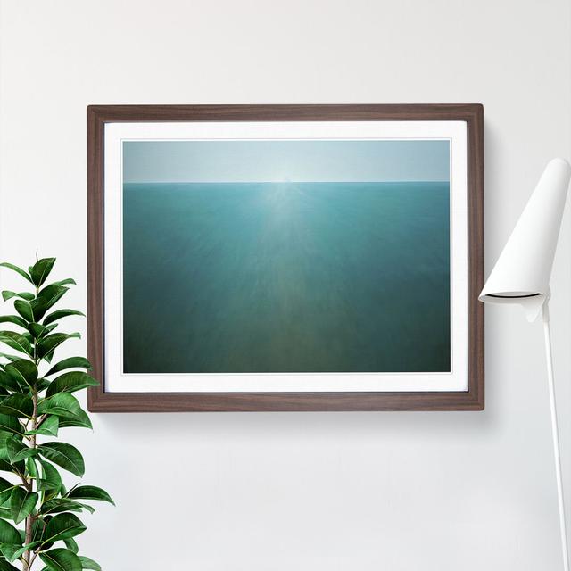 Ocean - Single Picture Frame Print 17 Stories Size: 46cm H x 64cm W x 2cm D, Frame Colour: Walnut on Productcaster.