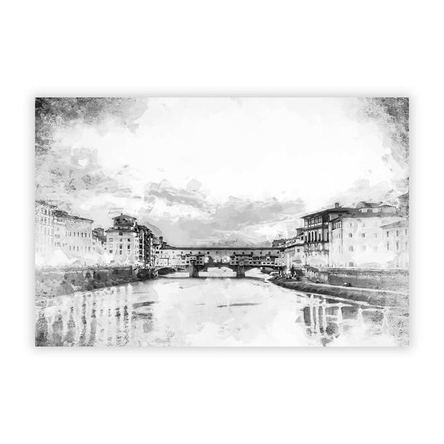 Ponte Vecchio Bridge In Florence Italy - No Frame Print Big Box Art Size: 21 cm H x 29.7 cm W on Productcaster.