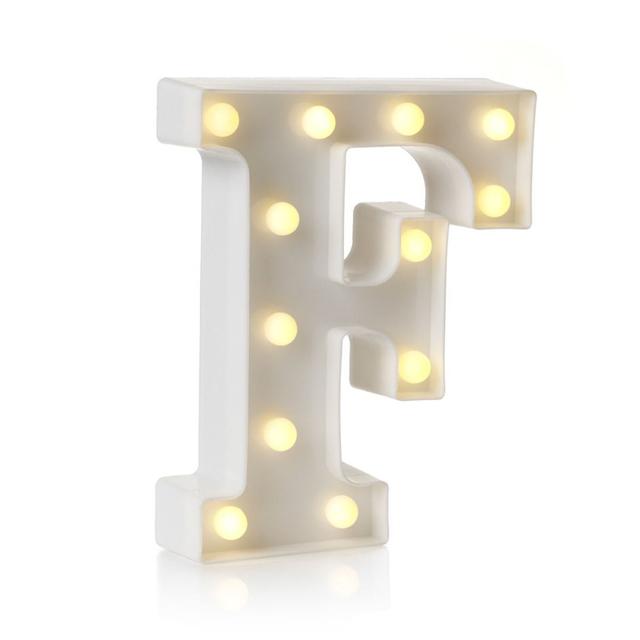 Klehm LED Alphabet Light Up Letters and Numbers 17 Stories Letter: F on Productcaster.