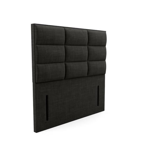 Upholstered Headboard Ebern Designs Upholstery: Wool - Charcoal, Size: Small Single on Productcaster.