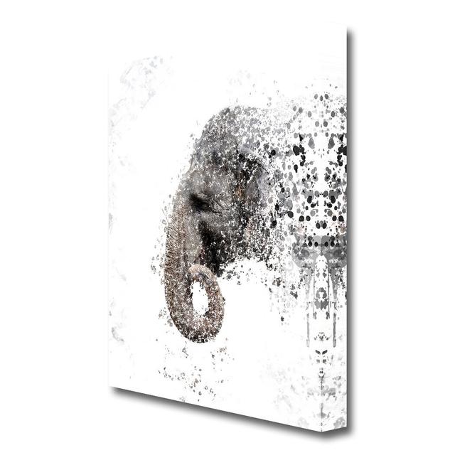 'Elephant Spots Wild Life' - Wrapped Canvas Painting Print East Urban Home Size: 81.3 cm H x 50.8 cm W x 4.4cm D on Productcaster.