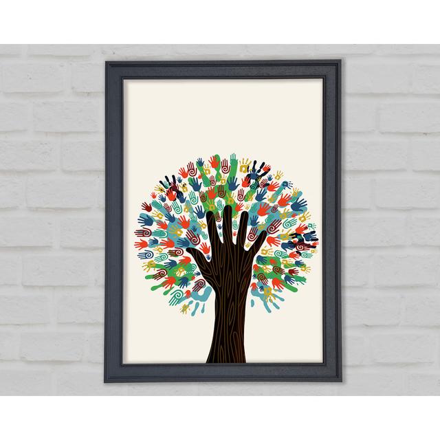 Hands of Life - Single Picture Frame Art Prints Ivy Bronx Format: Grey Framed Paper, Size: 42cm H x 29.7cm W x 1.5cm D on Productcaster.