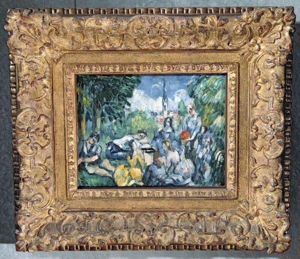 Dejeuner Sur l'herbe, 1876-77 by Paul Cezanne - Unframed Art Print on Paper East Urban Home Size: Small on Productcaster.