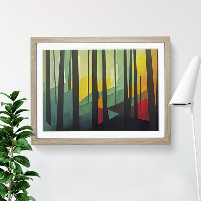 Innovative Abstract Forest - Single Picture Frame Painting Alpen Home Frame Colour: Oak, Size: 25cm H x 34cm W x 2cm D on Productcaster.