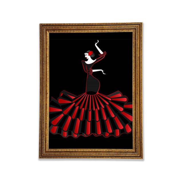 Flamenco 8 Framed Print Canora Grey Size: 42cm H x 29.7cm W x 3cm D, Format: Gold Framed Paper on Productcaster.