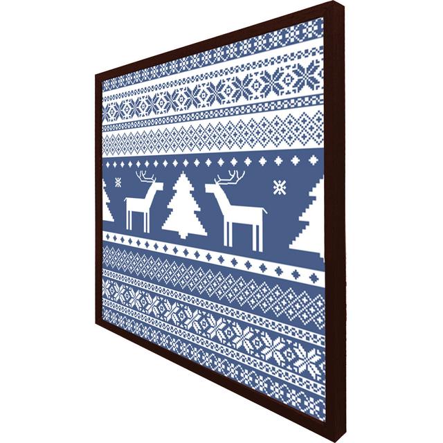 Mahoe Knitted Ornamental - Single Picture Frame Art Prints The Seasonal Aisle Size: 41cm H x 41cm W x 4cm D, Frame Colour: Brown on Productcaster.