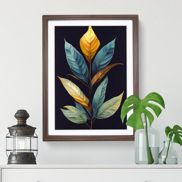 Unbelievable Leaves - Single Picture Frame Print Marlow Home Co. Size: 34cm H x 25cm W x 2cm D, Frame Colour: Walnut Framed on Productcaster.