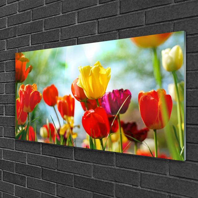 Floral Flowers - Unframed Photograph on Glass Brayden Studio on Productcaster.