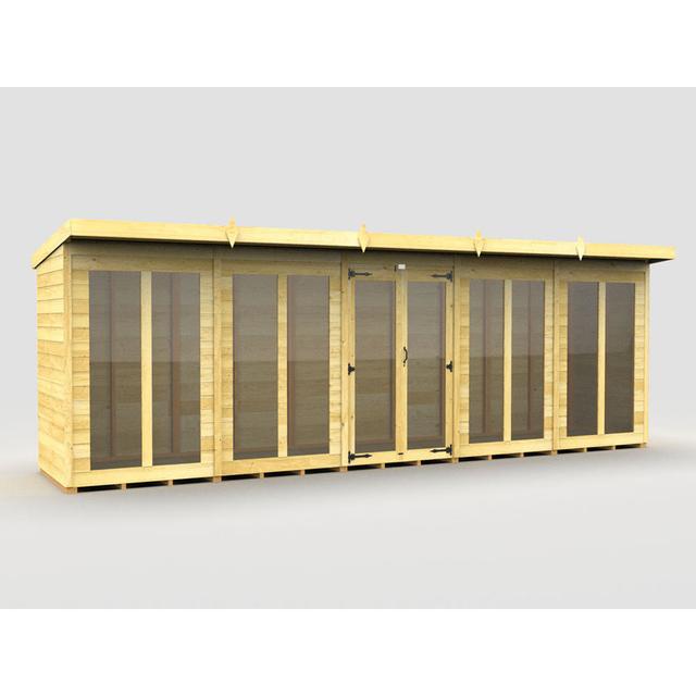 20ft x 4ft Pent Summer House (Full Height Window) Total Sheds on Productcaster.