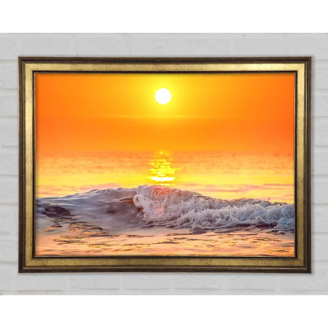 Detailed Waves Splashing In The Sea Framed Print Highland Dunes Size: 29.7cm H x 42cm W x 1.5cm D on Productcaster.