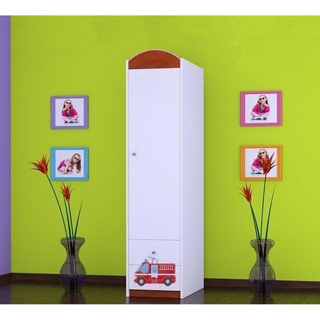 Branham 1 Door Wardrobe Isabelle & Max Colour: Red on Productcaster.