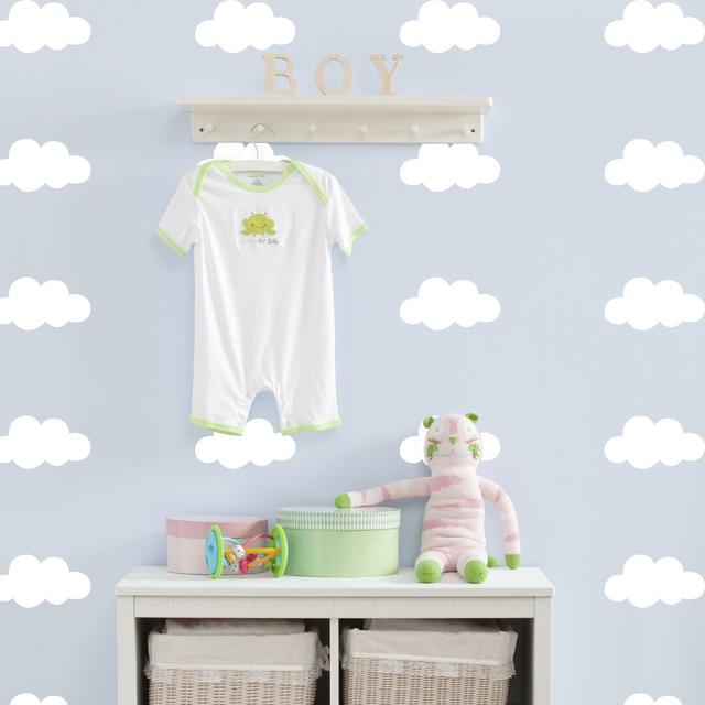 Cloud Wall Stickers East Urban Home Colour: Cream on Productcaster.