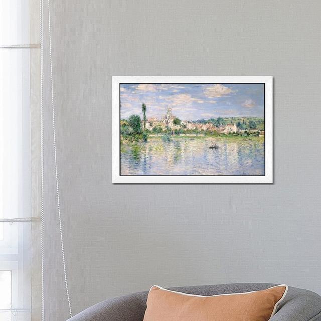 'Vetheuil in Summer, 1880' by Claude Monet - Floater Frame Painting Print on Canvas Rosalind Wheeler Frame Option: White Framed on Productcaster.