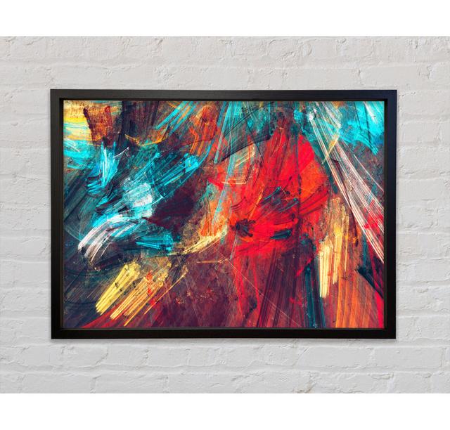 Coloured Lines Of Distortion Framed Print Bright Star Size: 84.1cm H x 118.9cm W on Productcaster.