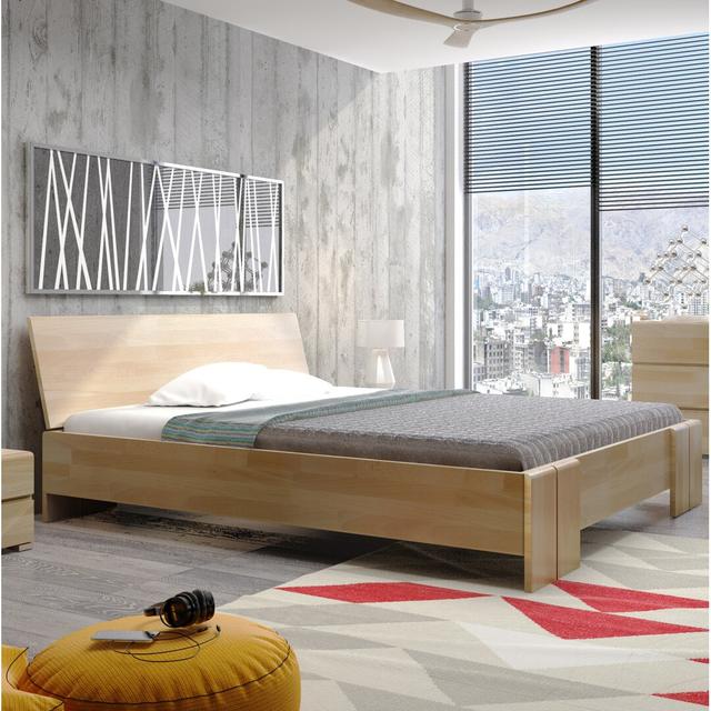 Vick Bed Frame Natur Pur Colour: Gray, Size: 120 x 200 cm on Productcaster.