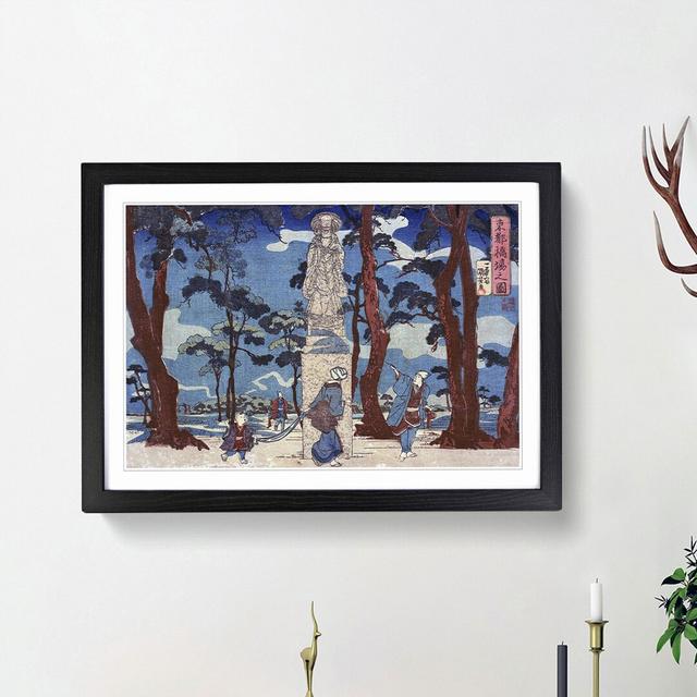 Statue of Jizo by Utagawa Kuniyoshi - Picture Frame Art Print East Urban Home Frame Option: Black Framed, Size: 36cm H x 48cm W x 2cm D on Productcaster.