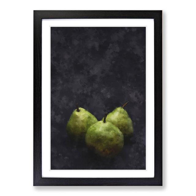 Three Pears - Picture Frame Graphic Art East Urban Home Frame Option: Black, Size: 36cm H x 27cm W x 2cm D on Productcaster.