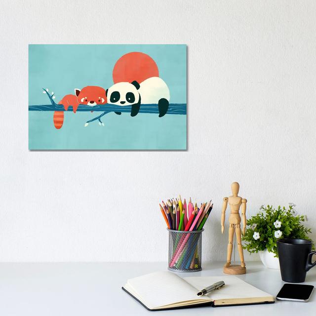 Pandas by Jay Fleck - Wrapped Canvas Print Harriet Bee Size: 20.32cm H x 30.48cm W x 1.91cm D on Productcaster.