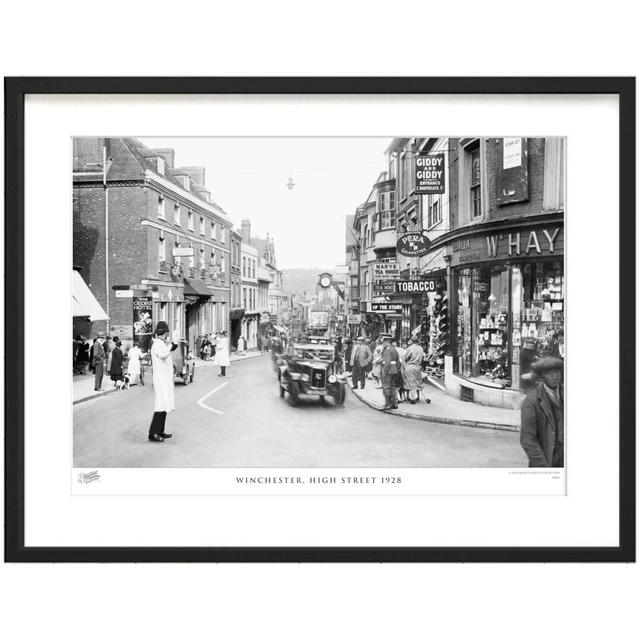 'Winchester, High Street 1928' by Francis Frith - Picture Frame Photograph Print on Paper The Francis Frith Collection Size: 40cm H x 50cm W x 2.3cm D on Productcaster.